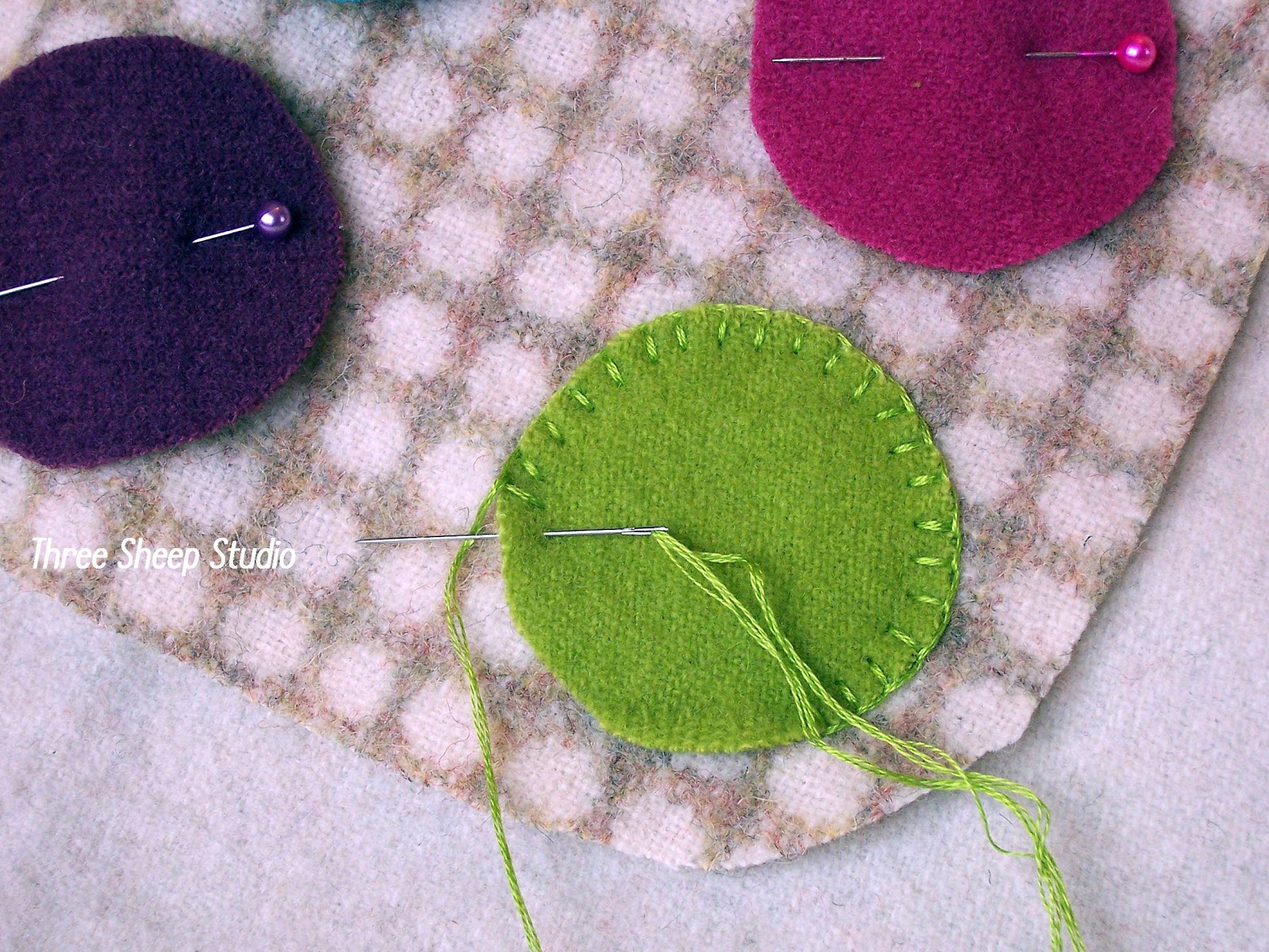 Three Sheep Studio How To Do A Beaded Blanket Stitch...