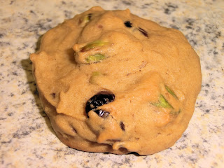 sweet potatoes soft cookies with pistachio nuts and cranberries