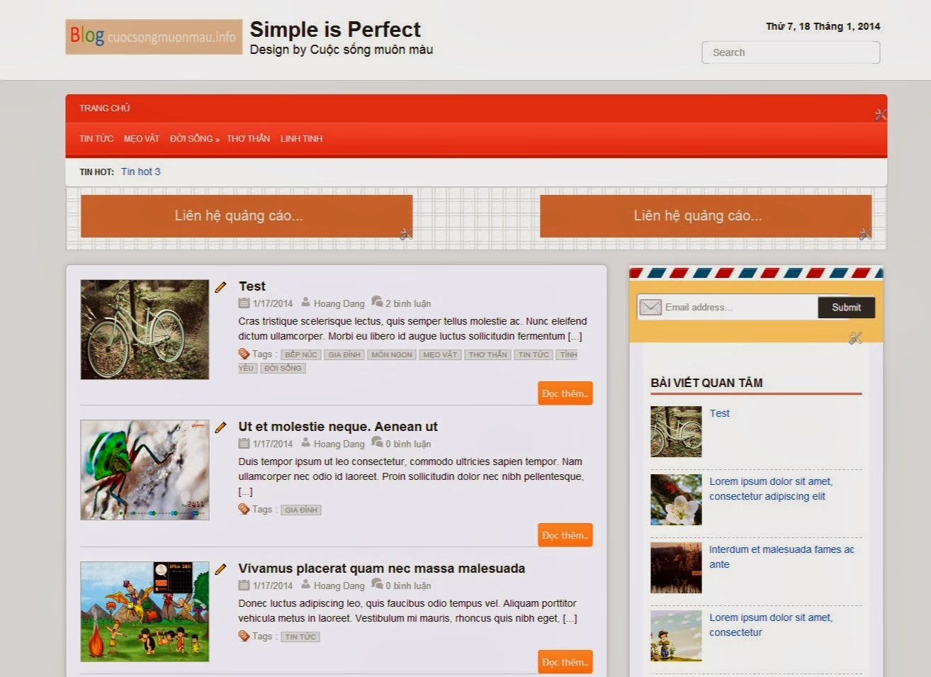 Simple is Perfect - Template blogspot Responsive chuẩn Seo Simple is Perfect - Template blogspot Responsive chuẩn Seo