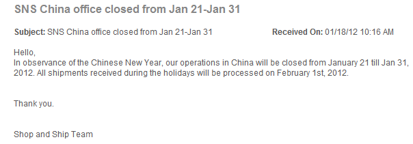 office closed message
