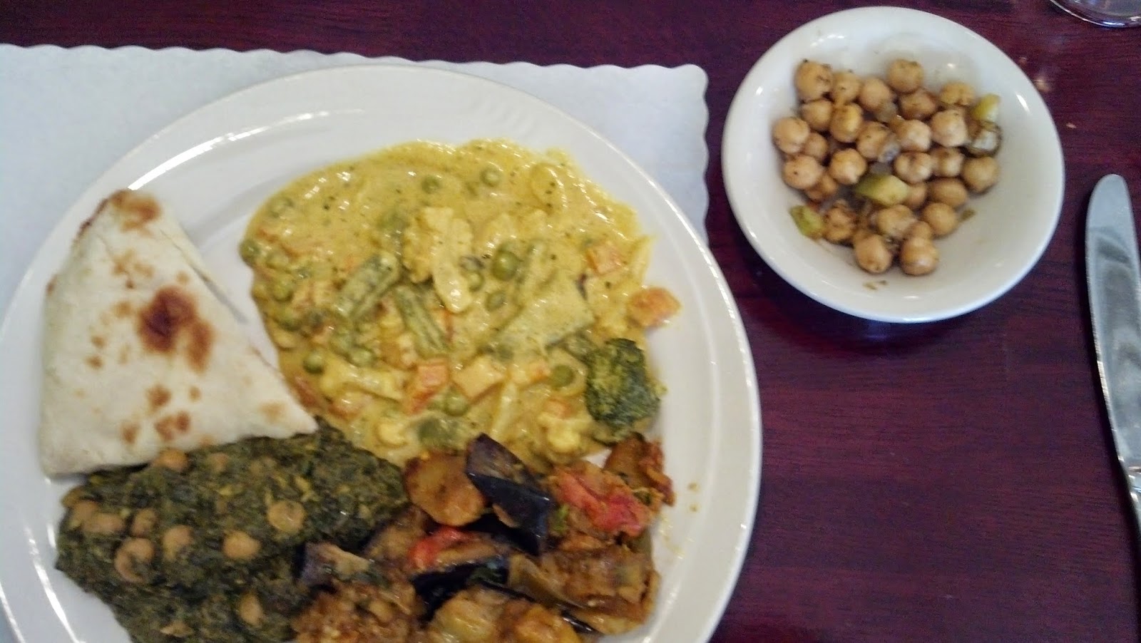 a vegetarian lunch was a pleasant option all my dishes were quite tasty they were rich with cream and moderately spiced but not hot - India Garden Blacksburg a vegetarian lunch was a pleasant option all my dishes were quite tasty they were rich with cream and moderately spiced but not hot - India Garden Blacksburg