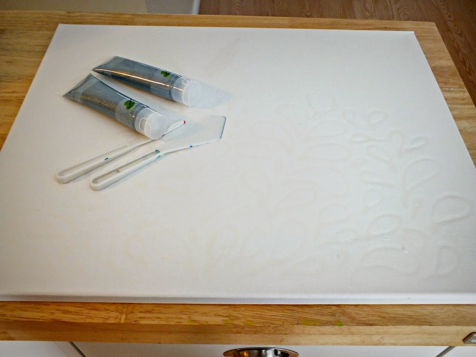 The Two Pinteresters Elmer's Glue on Canvas