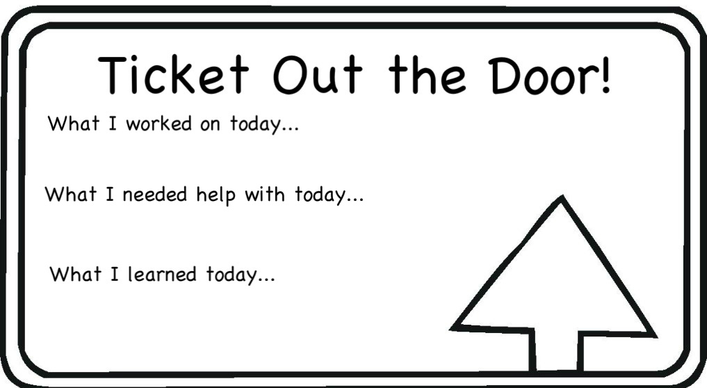Blank Ticket Out The Door Template