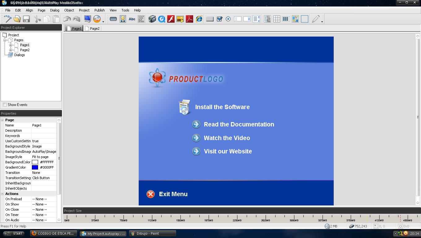 AutoPlay Media Studio 8.2 יצירת מעטפת לדיסק