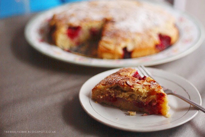 Raspberry Almond Bakewell Cake