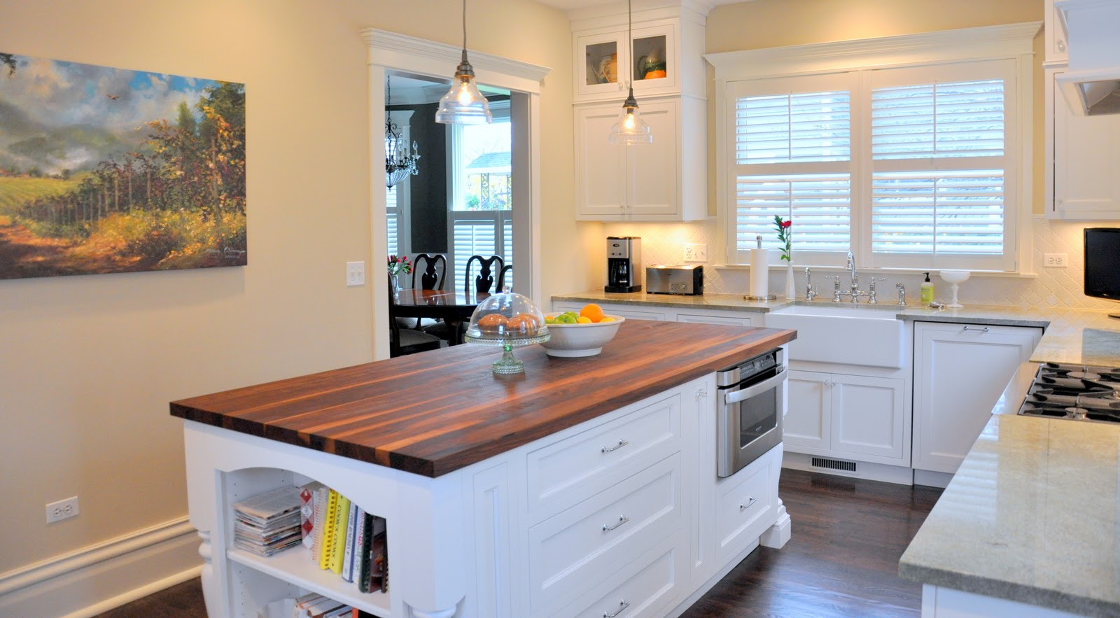 Shaker white kitchen cabinets White Lshaped Kitchen with Island