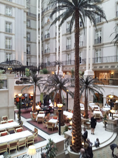 The soaring eight-storey atrium of The Landmark Hotel, London