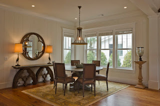 Black Round Dining Tables for Various Dining Room Designs Rustic Dining Room with Round Dining Tables and Brown Chairs on Brown Carpet under Classic Iron Lamp