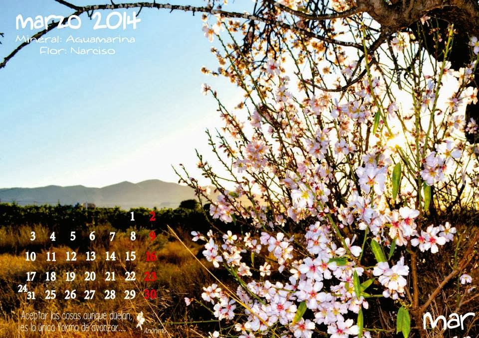 calendario Marzo nueve