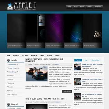 Apple I Blogger Template