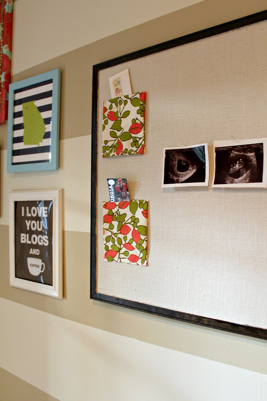 Ten June DIY Linen Memo Board + Fabric Pockets