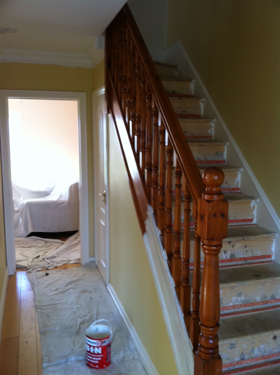 painting solutions Painted and polished handrail (banister)