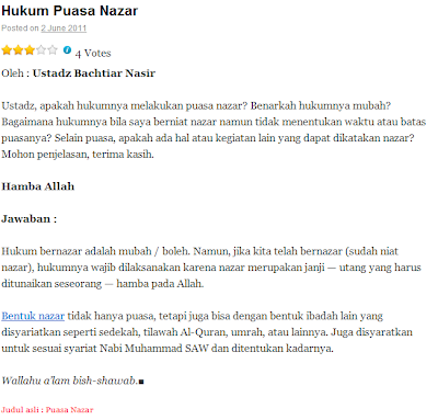 Sayangkuzie Puasa Nazar