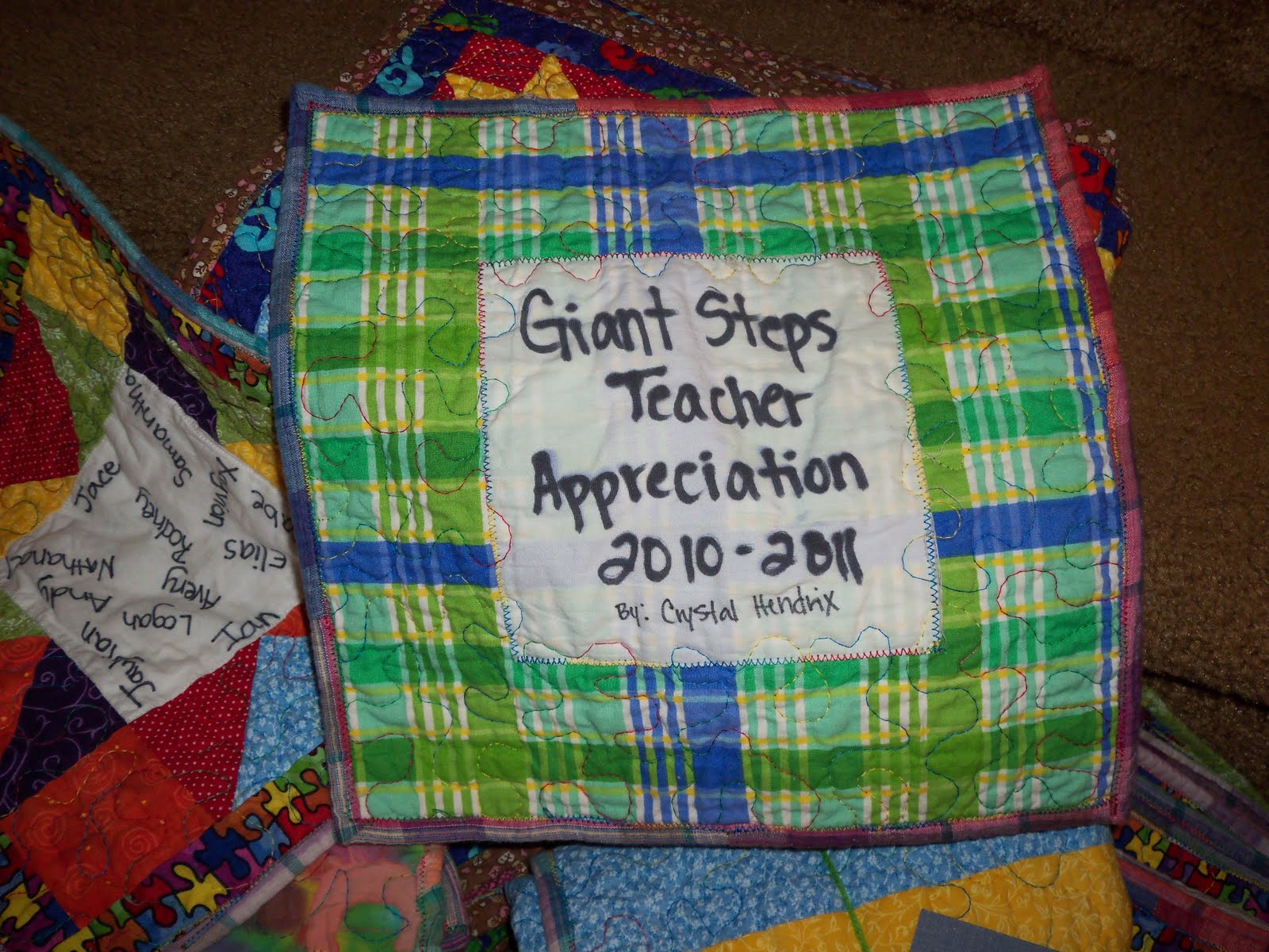 Hendrixville Teacher Appreciation Quilts