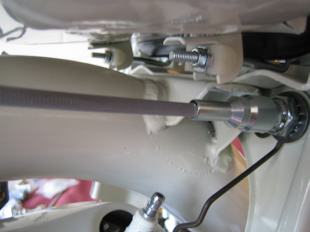 Lambretta Restoration Adding choke lever and carb choke mechanism