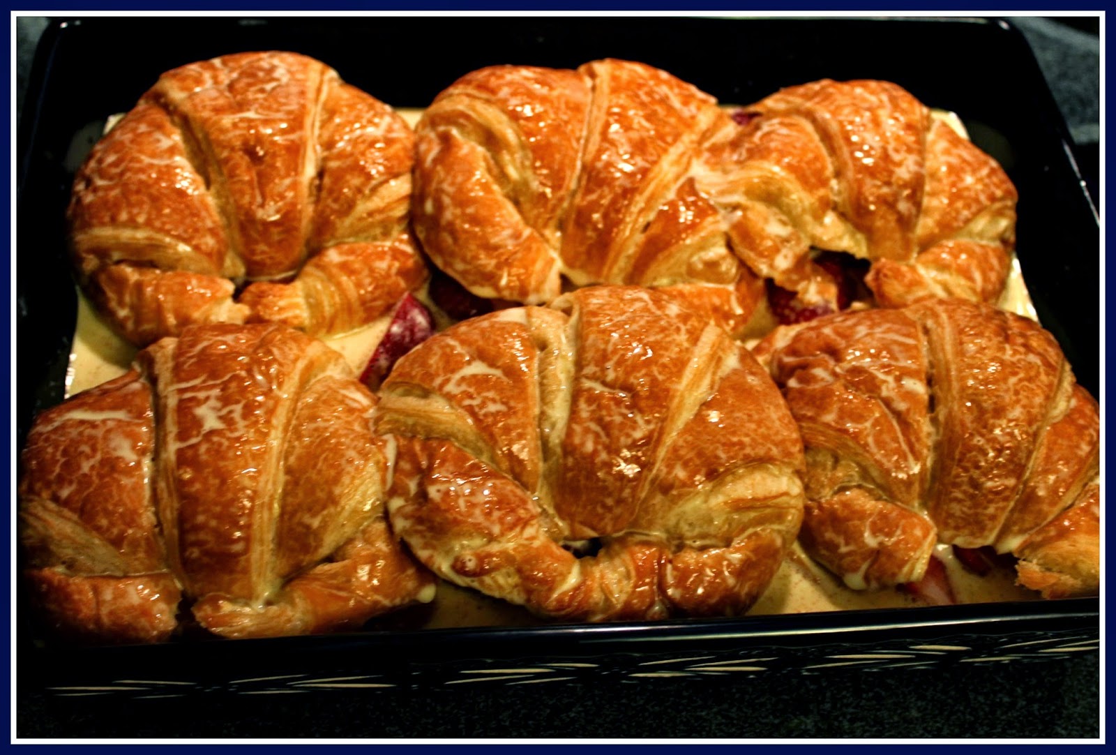 Sweet Tea and Cornbread Strawberry Croissant French Toast Bake!