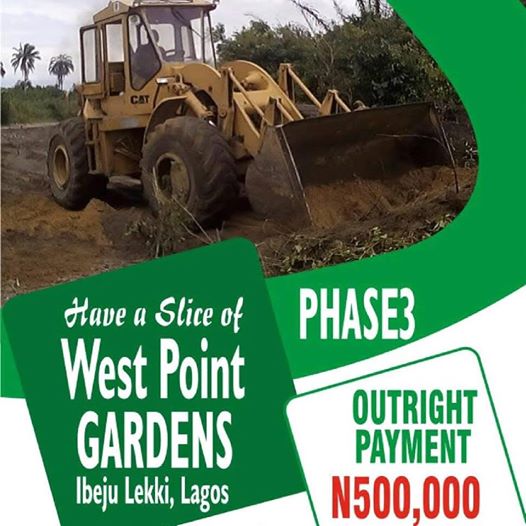 Buy 5 plots of land at N500,000/plot and get 1 free