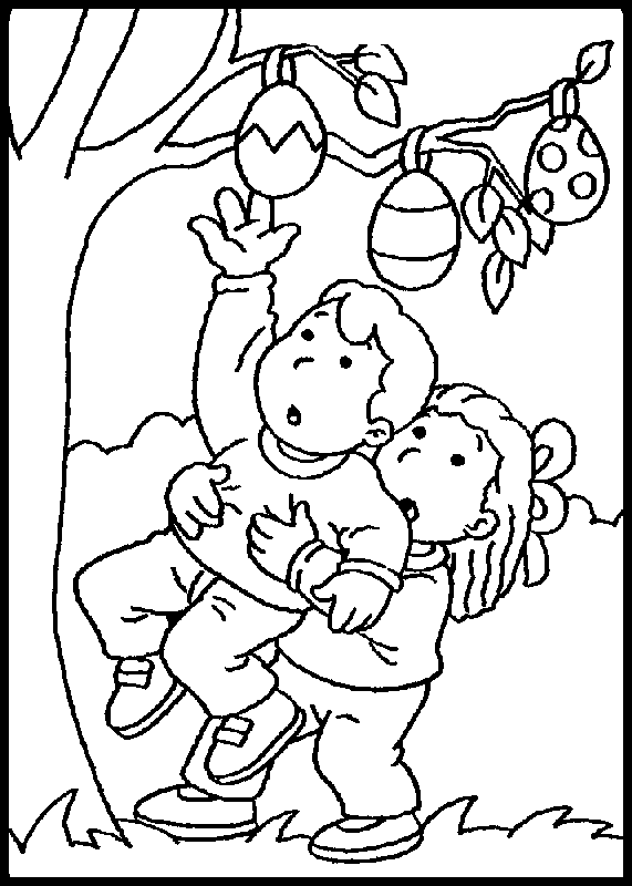 Boy Pick Easter Tree Coloring easter coloring pages disney. Boy Pick Easter Tree Coloring