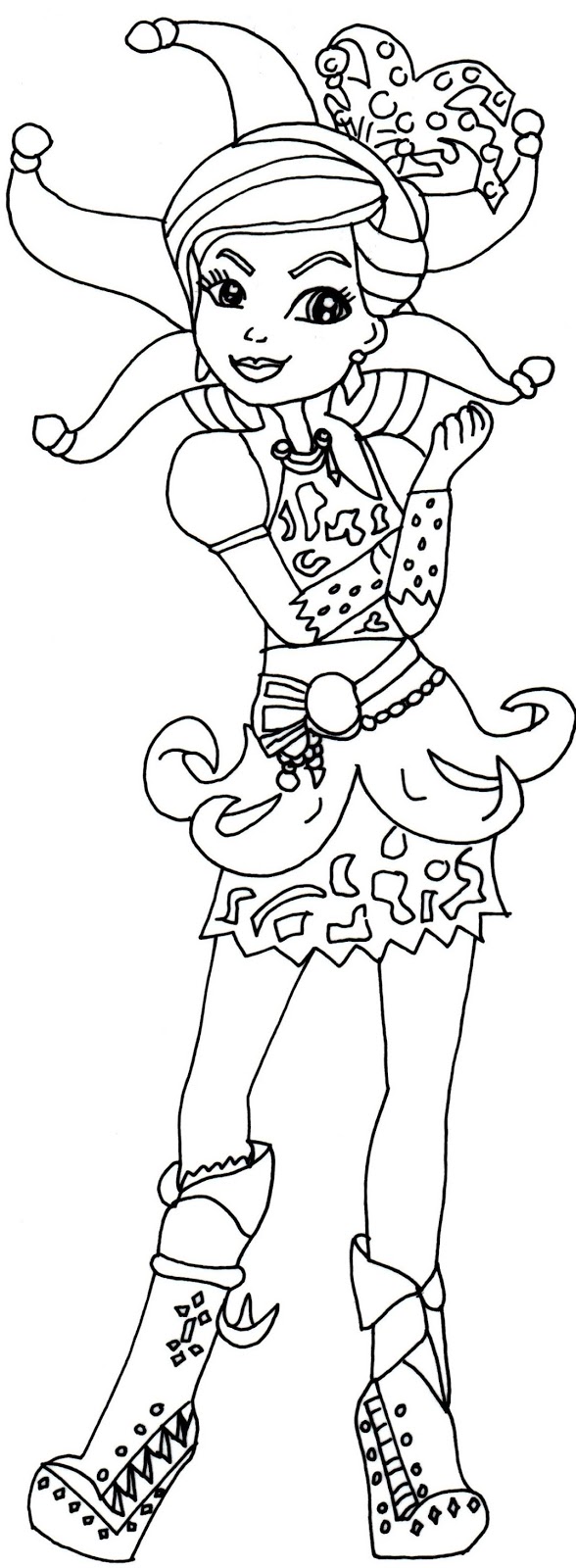 Free Printable Ever After High Coloring Page For Courtly Jester