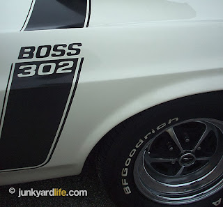 Reflective stripes adorned all 6,318 1970 Boss Mustangs produced by Ford.