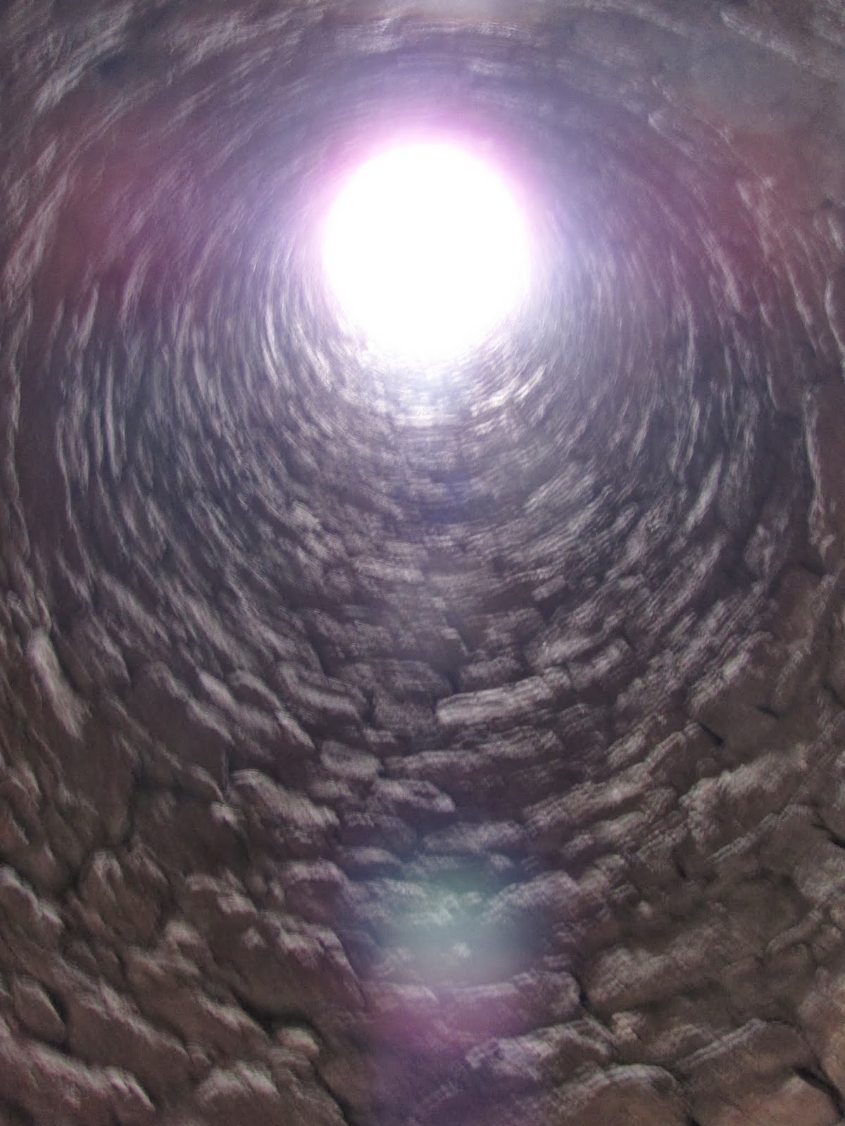 Looking Up Through the Chimney A photo looking up through the lead mine chimney Co. Dublin