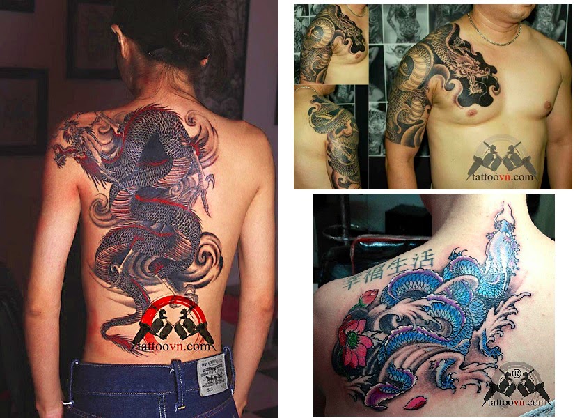 hình xăm rồng hinh xam rong, hinh xam rong cho nam, hinh xam rong cho nu