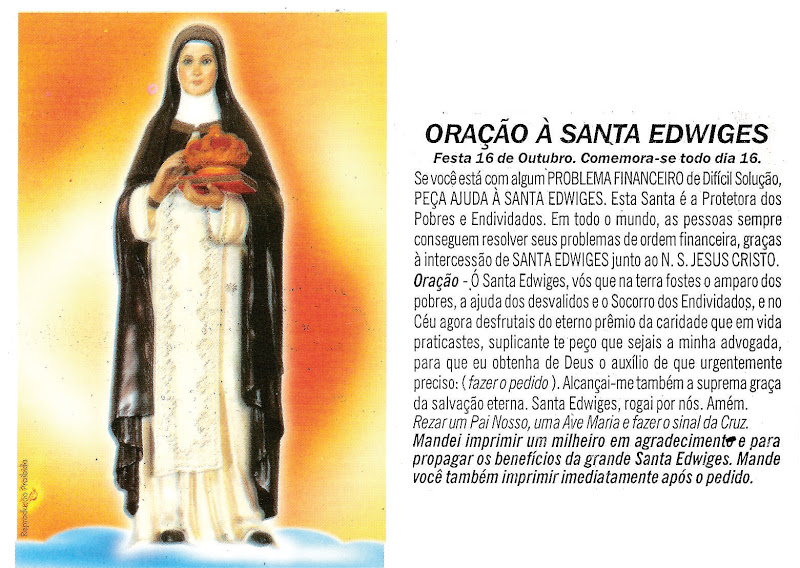 Blog do Paredinha Oração à Santa Edwiges
