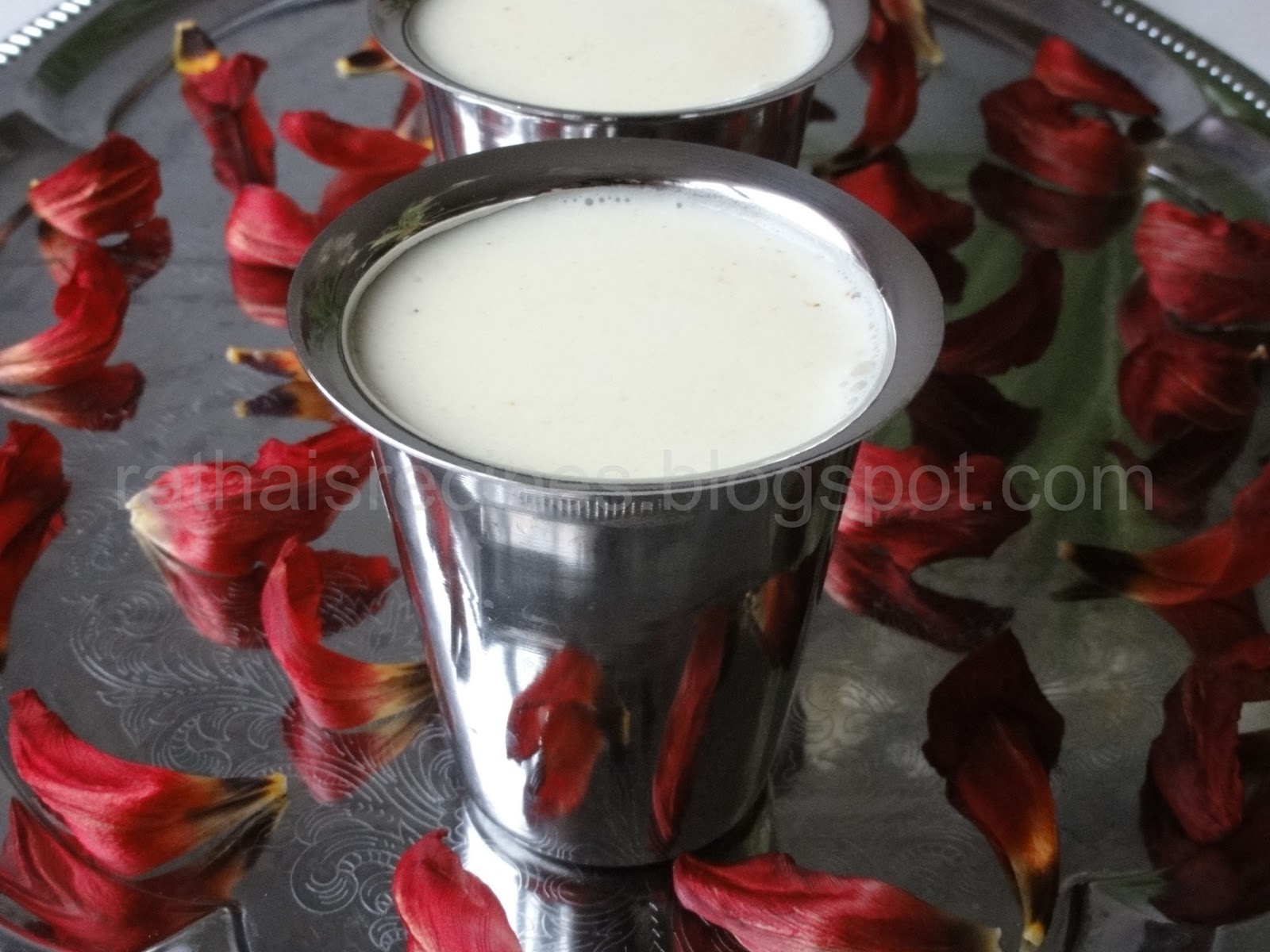 Rathai's Recipes Almond milk Badam paal