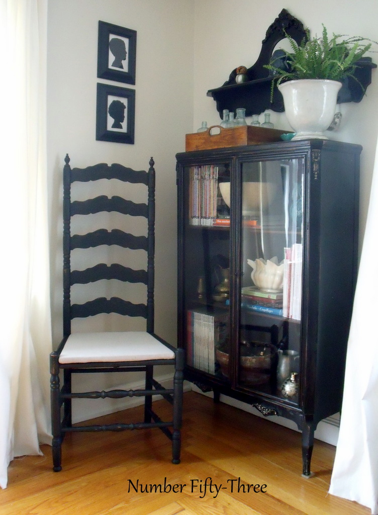 Number FiftyThree Quick Antique Ladder Back Chair Makeover