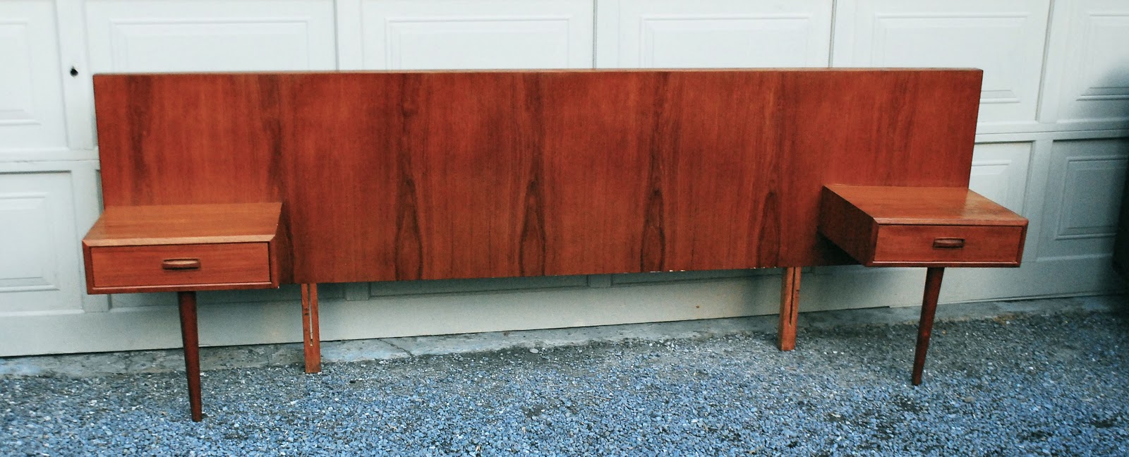 Tribute 20th Decor MidCentury Teak Dresser, Headboard & Night Tables
