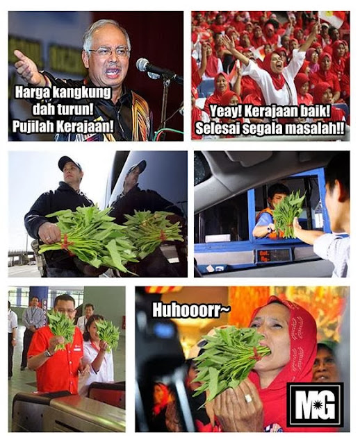 lawak PM harga kangkung turun
