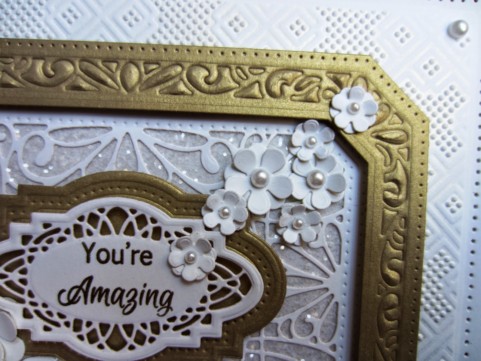 PartiCraft (Participate In Craft) Floral Cascade Embossed Frame Card