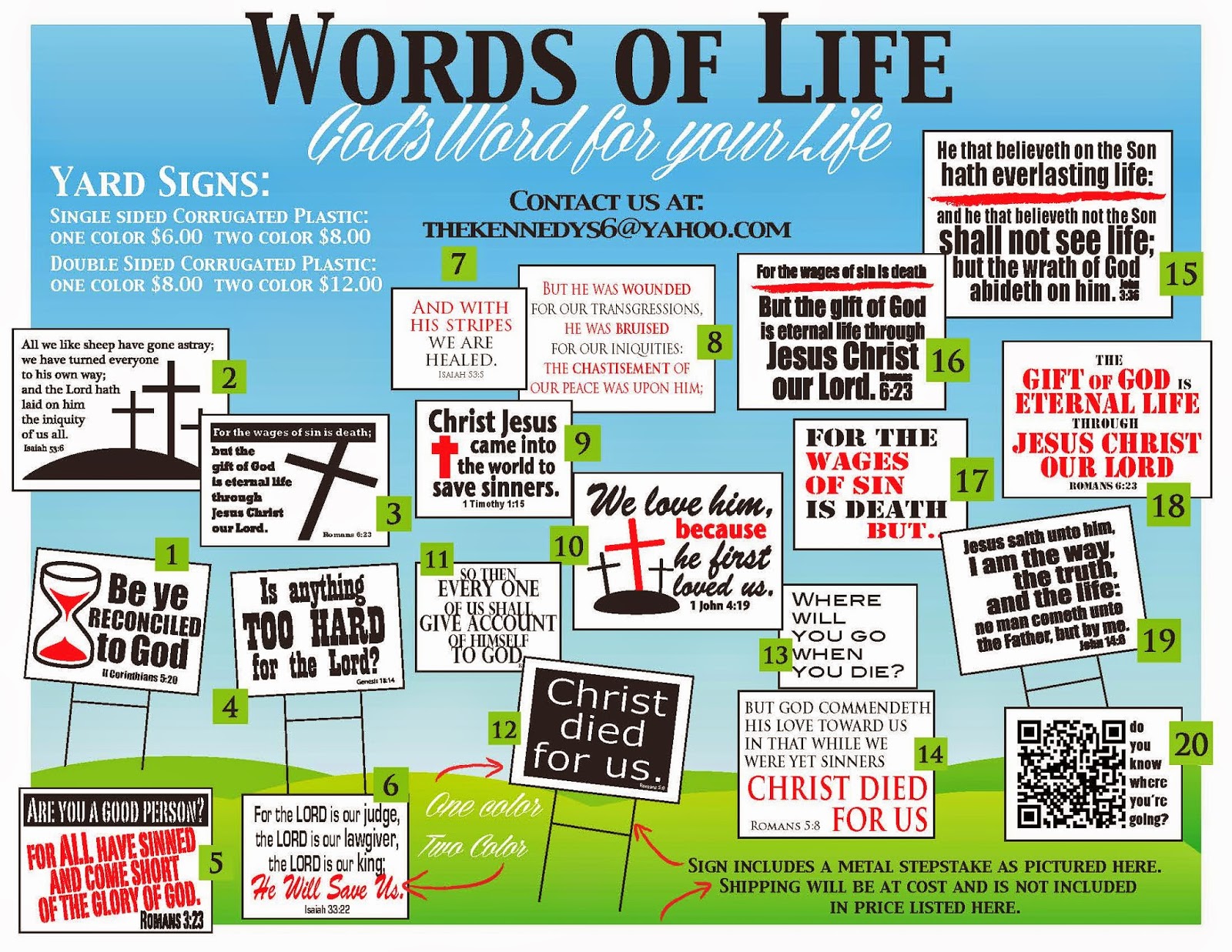 eVangelism1611 Bible Verse Yard Signs & Decals