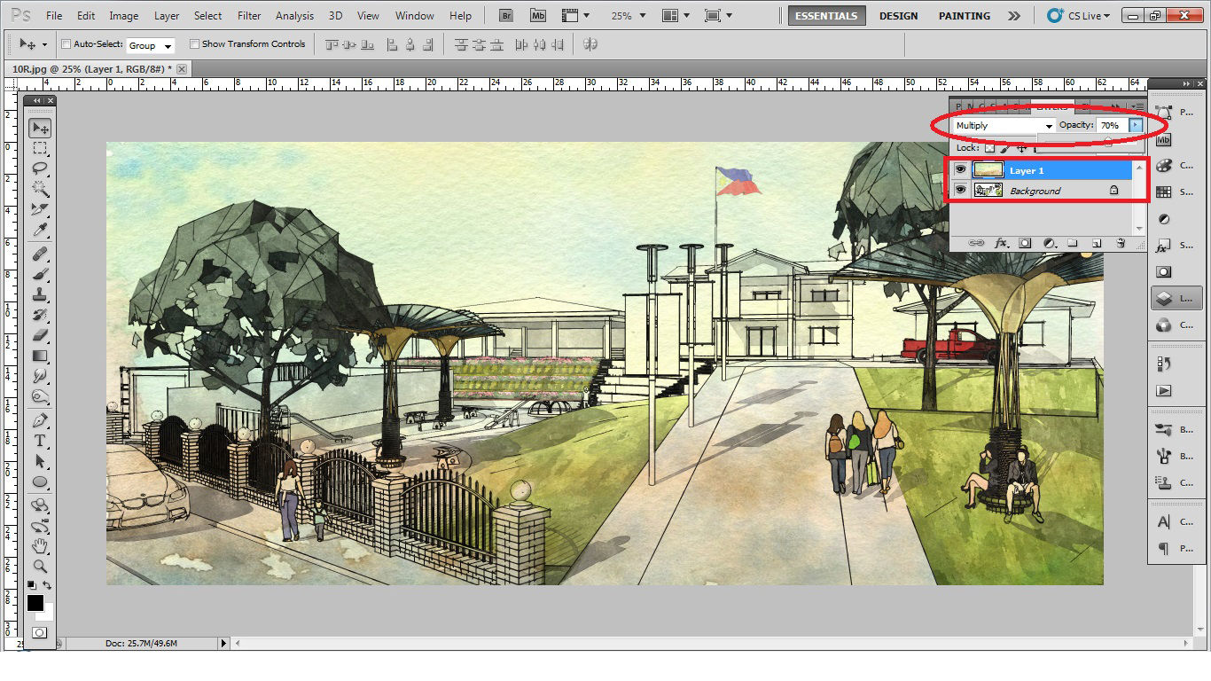 Making A Digital Watercolor Presentation Sketchup Tutorial (NPR Style)