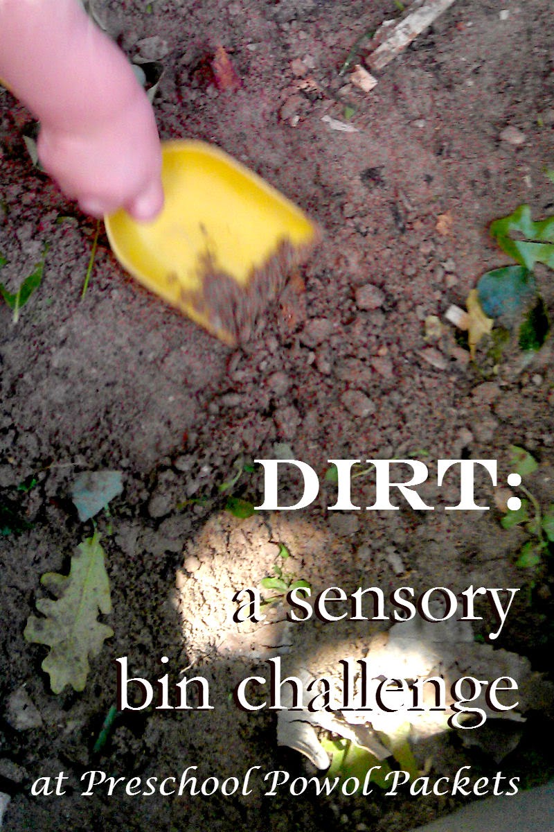 Dirt a Sensory Bin Challenge Preschool Powol Packets