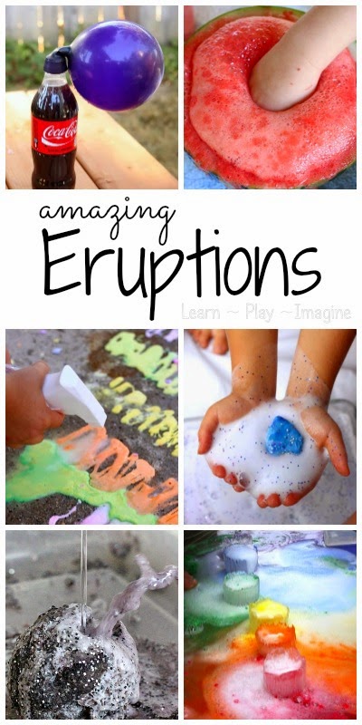 40 of the COOLEST ways to make eruptions - so many ways to make things fizz, pop, and bubble!