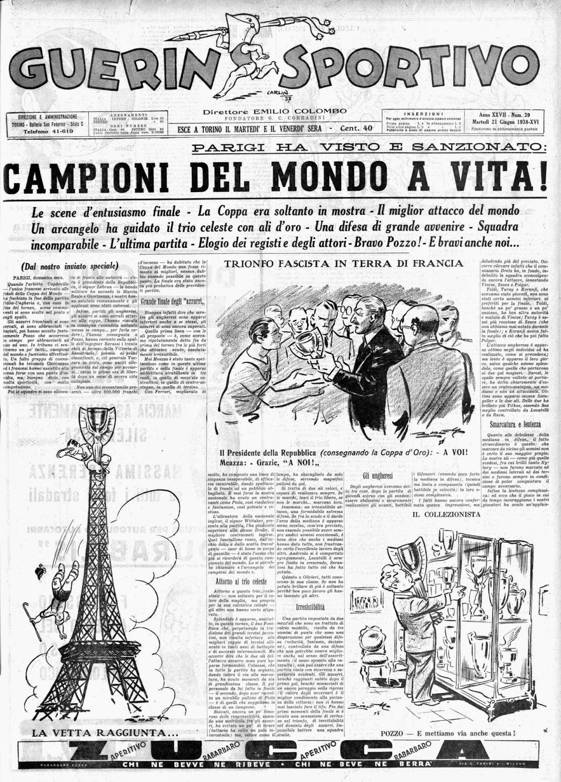 Risultati immagini per campionati del mondo fifa 1938