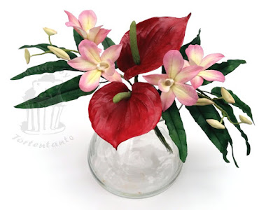 essbare Zuckerblumen aus Blütenpaste für Zuckerblüten Kurs Orchideen und Anthurien aus Blütenpaste