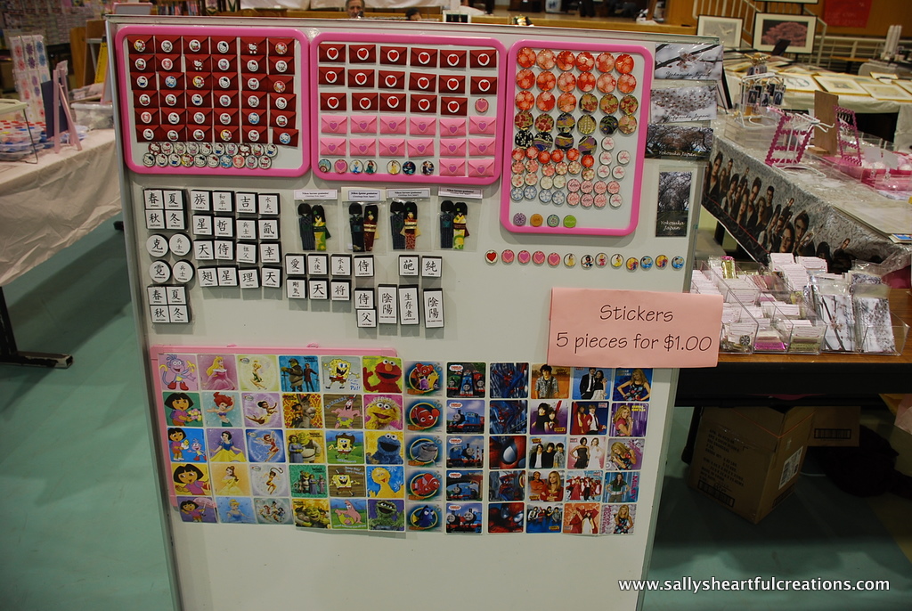 Hello Kitty magnets, Princess magnets, washi magnets, kanji magnets ...