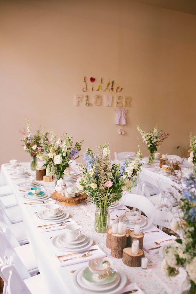 vintage pretty Little Flower Baby Shower