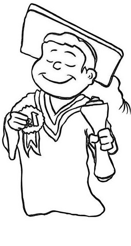 Graduado para colorear - Dibujo Views