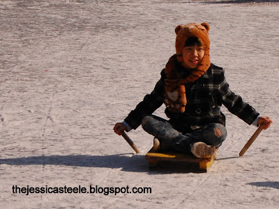 Traditional Korean ice sleigh