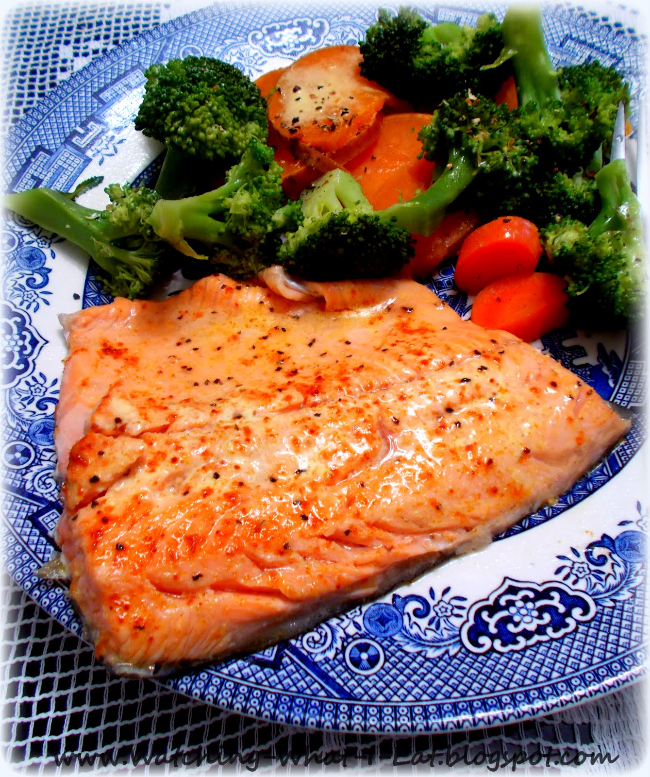 Watching What I Eat Sautéed Trout with Steamed Veggies