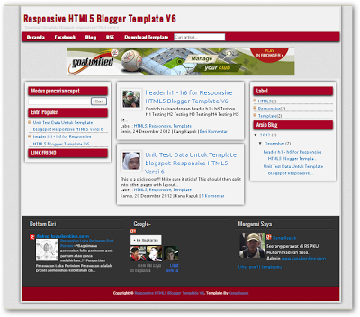 HTML5 V.6 blogger templates