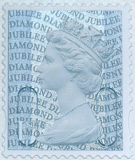 Close-up of MSND Machin definitive stamp.