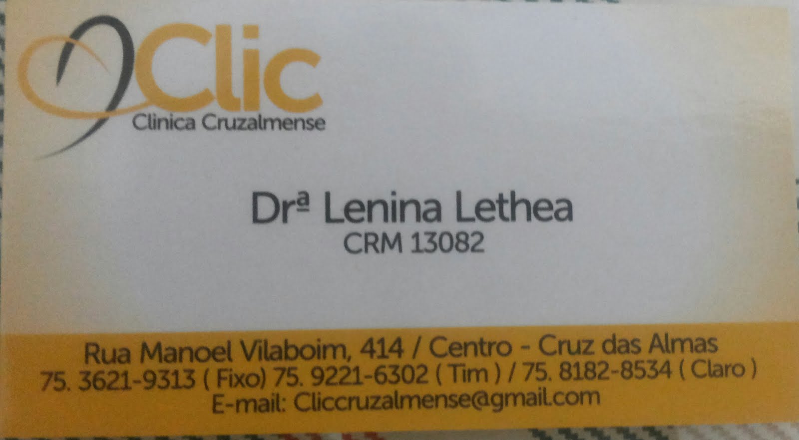 CLIC, a clínica de Dra. Lenina.