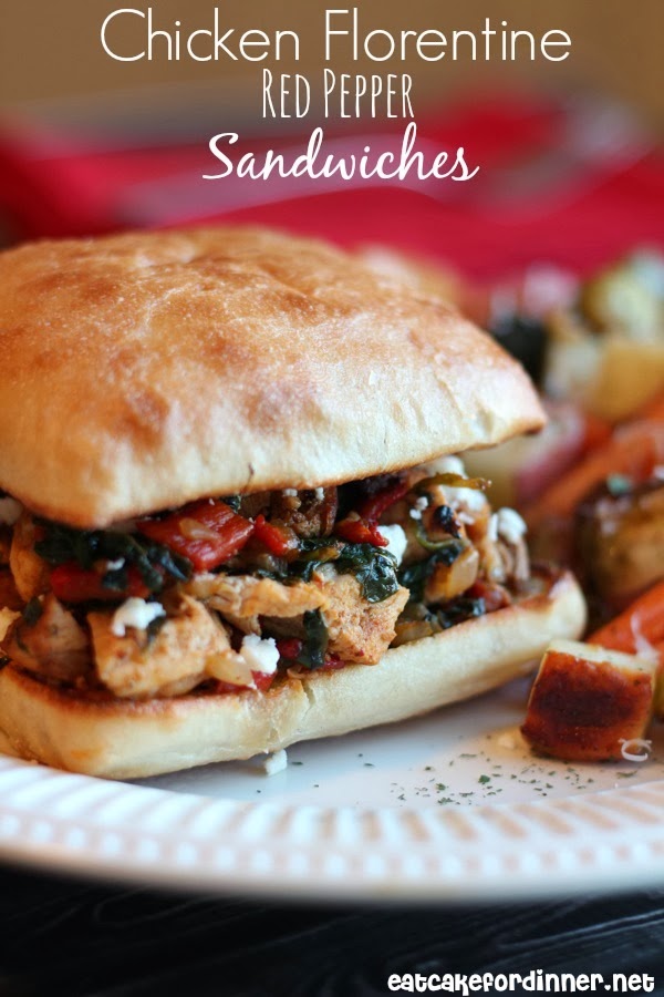 Eat Cake For Dinner Chicken Florentine Red Pepper Sandwiches