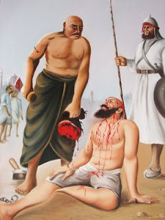 Bhai Taru Singh Ji's scalp being removed