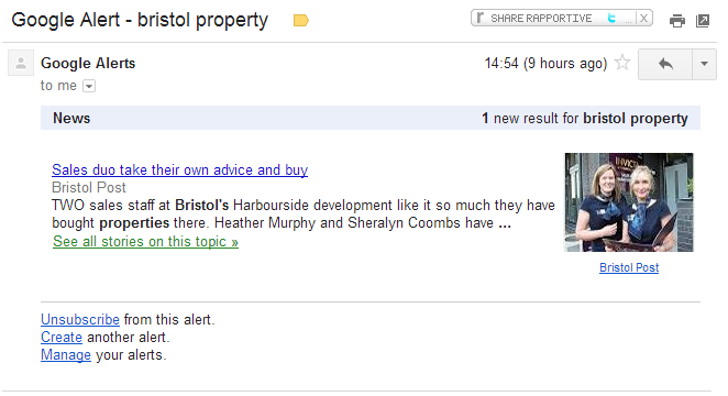 Google Alert screenshot old Google Alert screenshot old