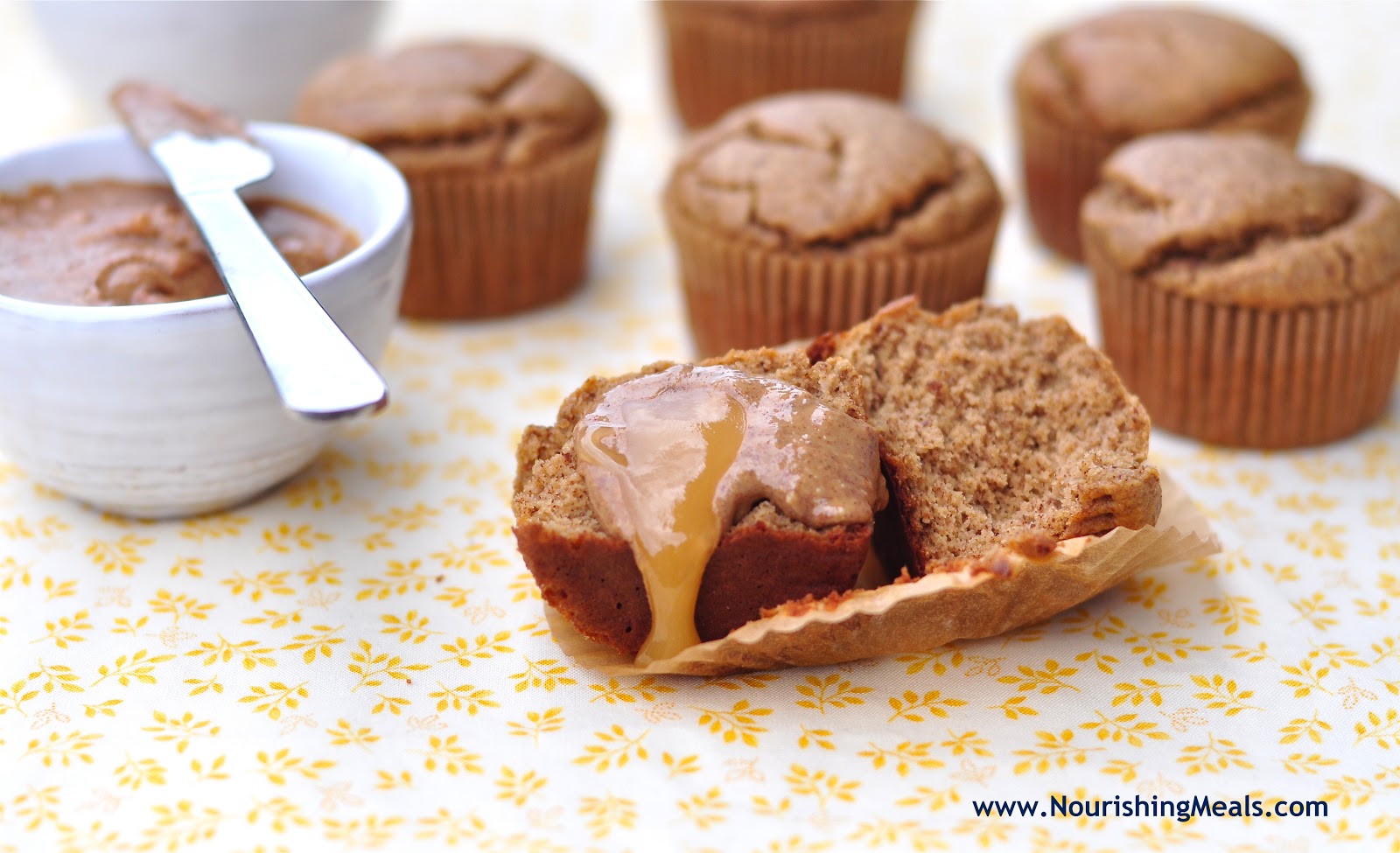 Nourishing Meals® Banana Almond Butter Muffins (glutenfree, grain